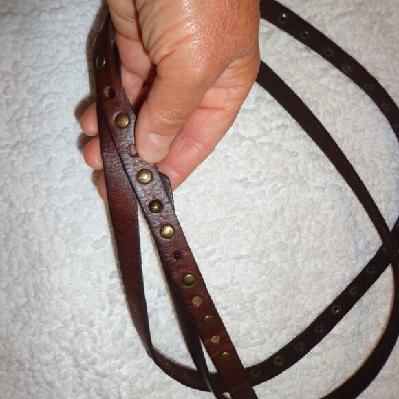 The Territory Ahead Genuine Leather Wrap Belt S Brown Adjustable - Picture 4 of 10